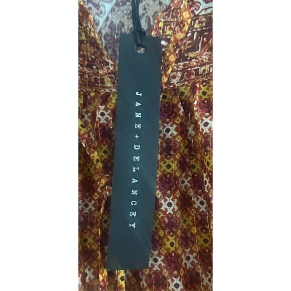 Jane and Delancey Women's size small Multicolor V-Neck Peasant Blouse - Picture 5 of 8